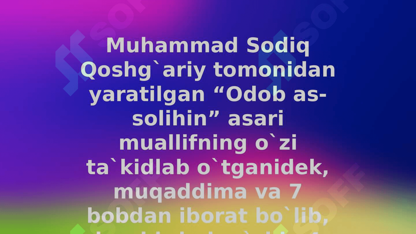 Muhammad Sodiq Qoshg`ariy 7