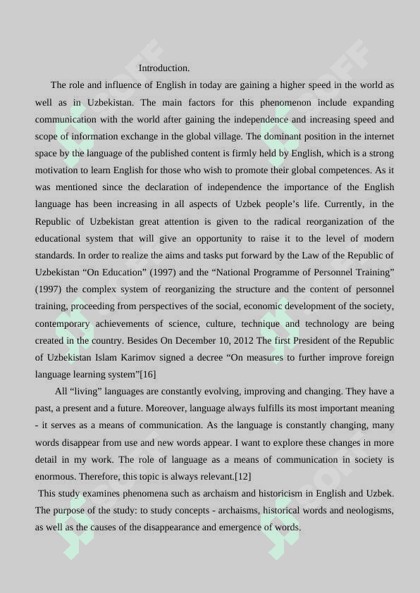 Comparative and contrastive analysis of historical words in english and uzbek languages 3