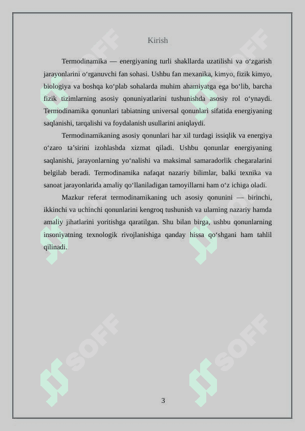 termodinamika qonunlari 3