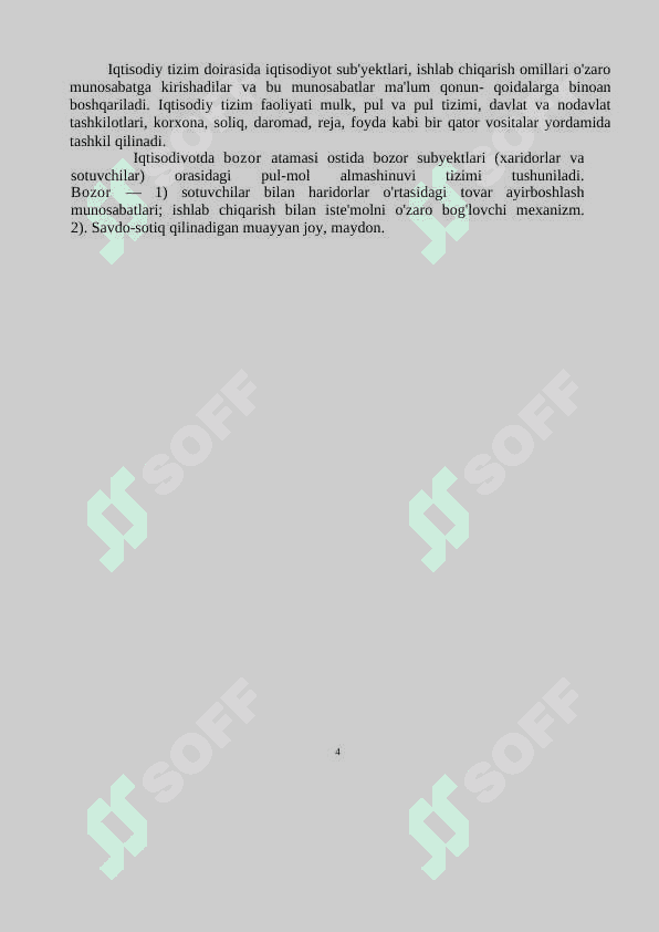 Bozor iqtisodiyotining mohiyati va uning asosiy belgilari 4