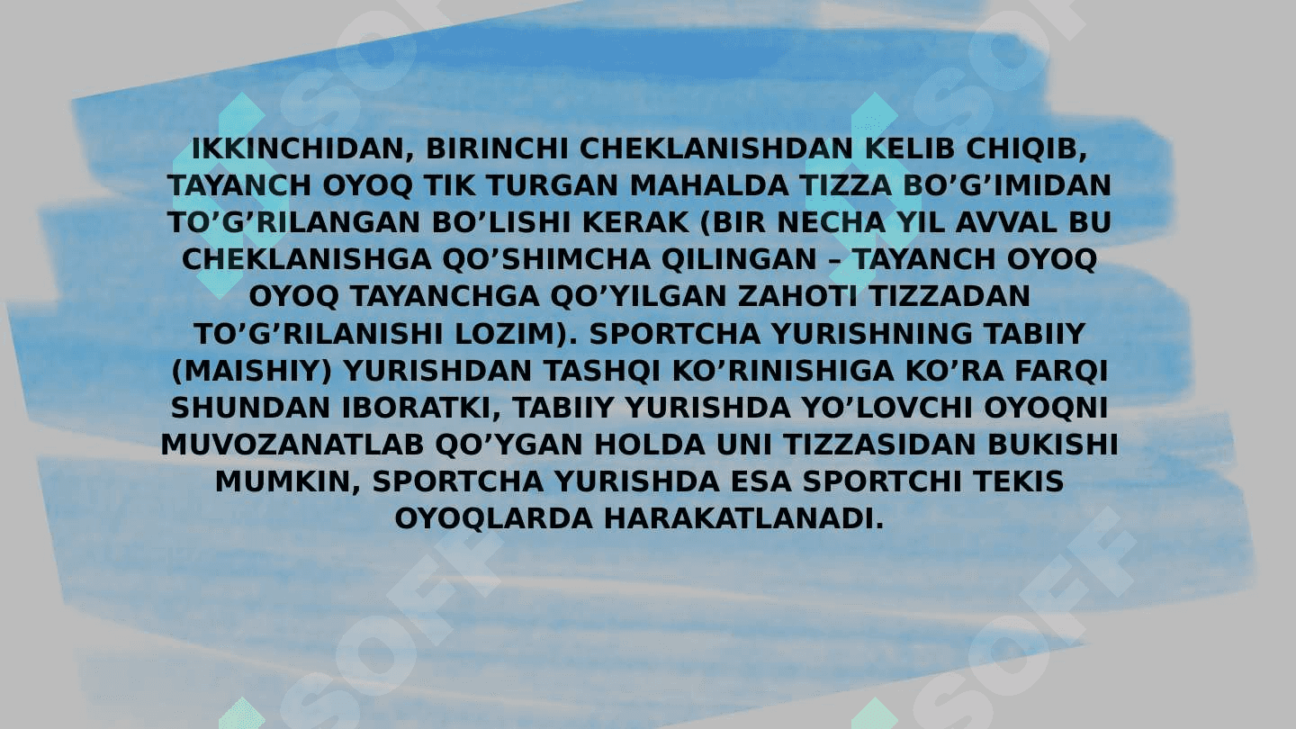 Sportcha yurish texnikasini o'rgatish asoslari 4