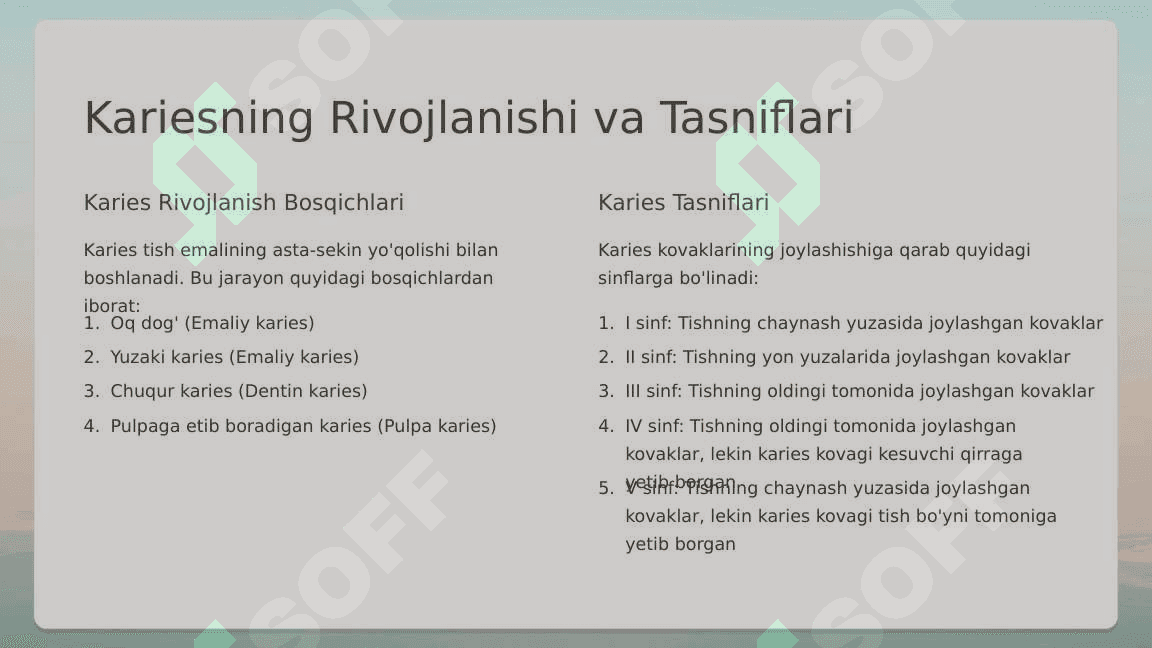 Blek bo‘yicha III-  IV sinfli karies  kovaklarini  restavratsiya  qilishning klinik  tamoyillari. 4