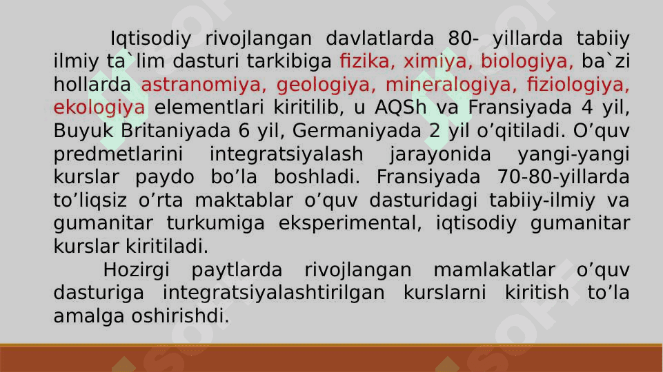 Iqtisodiy rivojlangan davlatlarda ta'lim tizimi. 4
