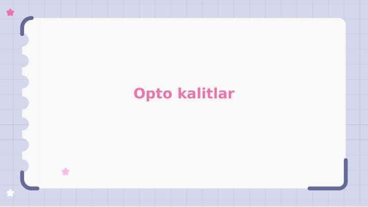 Opto kalitlar