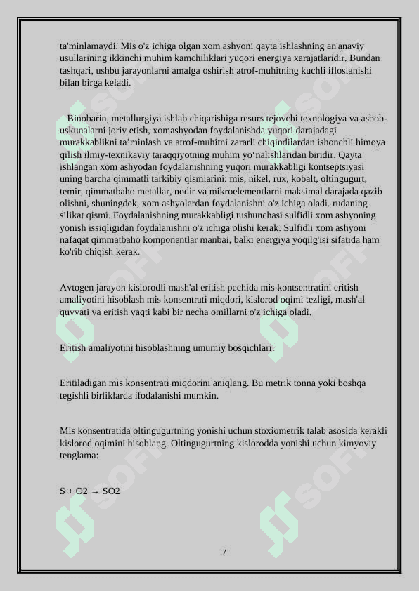 METALLURGIK JARAYONLARDA ISSIQLIK VA MASSA ALMASHINUVI 7