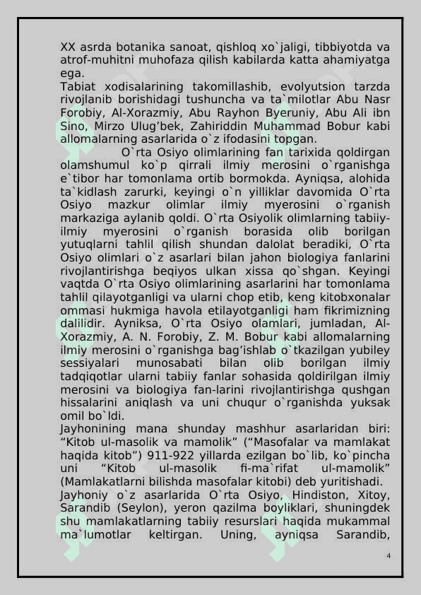 Flora va taksonomiya fanining rivojlanishida olimlarning hissasi. 4
