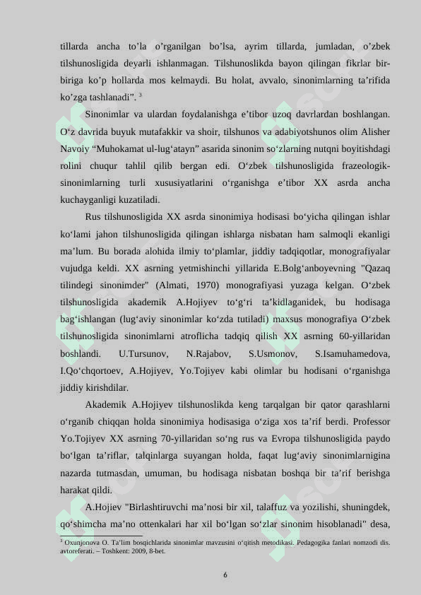 Sinonimik qatorlarda darajalanish munosabati 6