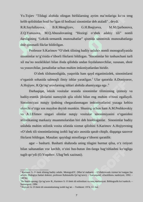 Sinonimik qatorlarda darajalanish munosabati 7
