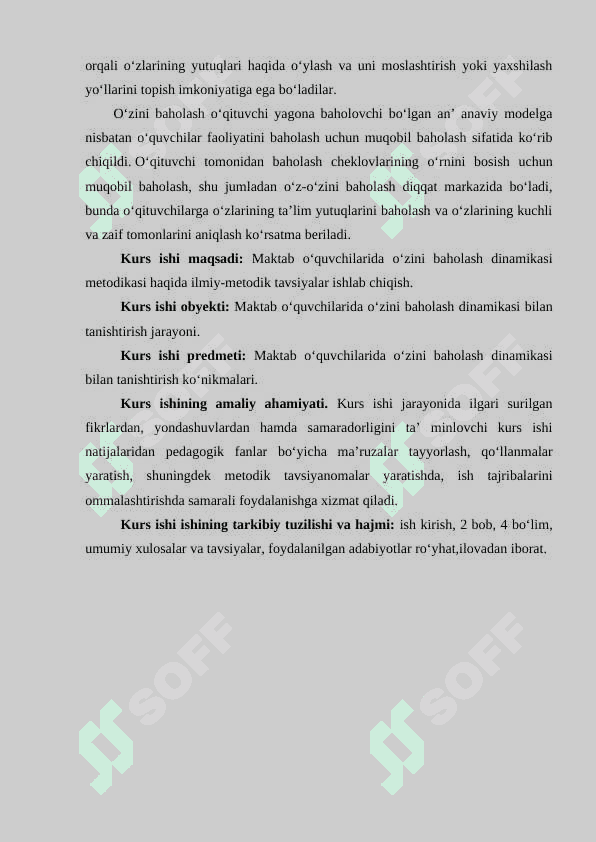 Maktab o‘quvchilarida o‘zini baholash dinamikasi 4