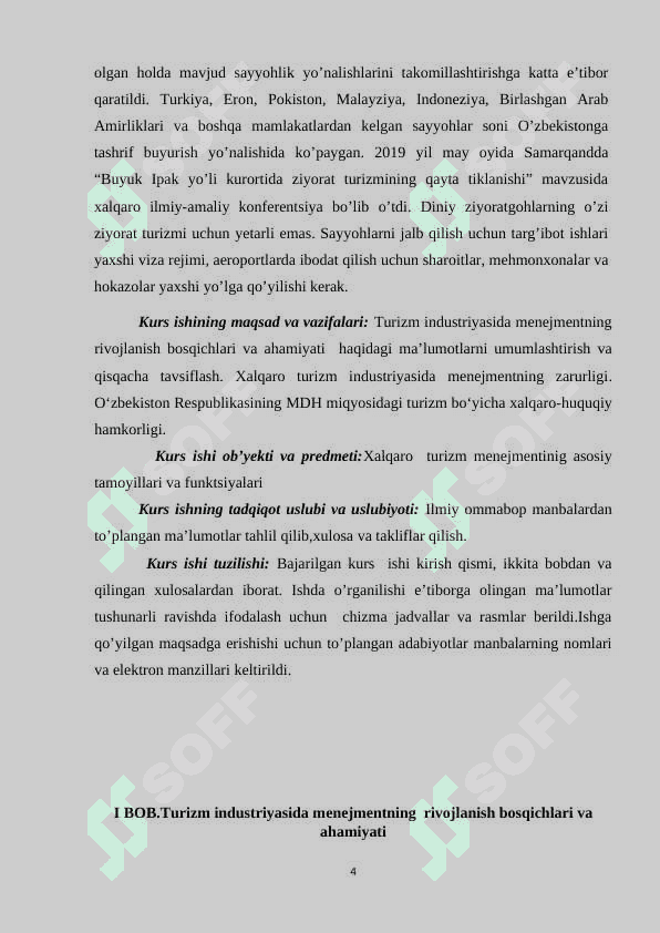 Xalqaro turizm menejmenti faniga kirish 4