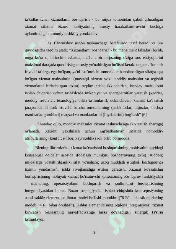 Xalqaro turizm menejmenti faniga kirish 8