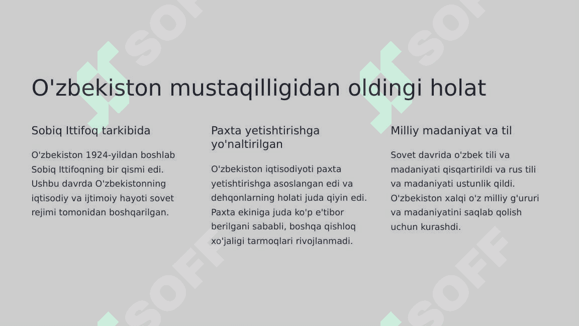 Qayta qurish yillarida O'zbekistondagi ijtimoiy-siyosiy vaziyat 3