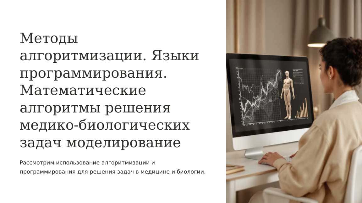 Методы алгоритмизации. Языки программирования. Математические алгоритмы решения медико-биологических задач моделирование