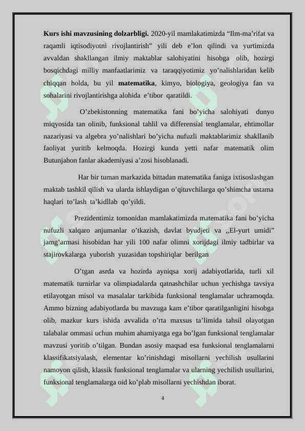 IRRATSIONAL TENGLAMALARNI” O'QITISH METODIKASI 4