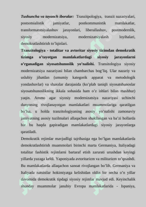 Demokratik tranzit muammolari 2