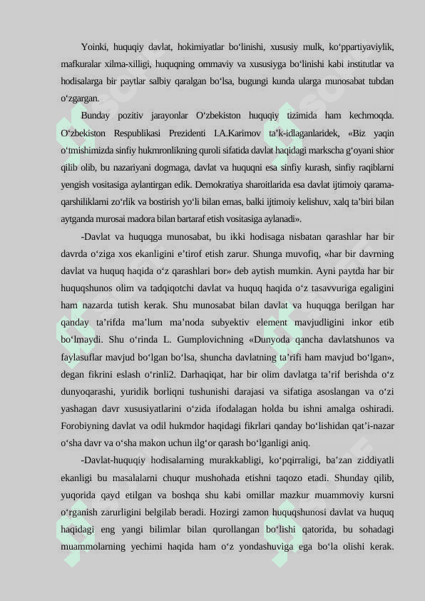 Hozirgi zamon davlati va huquqi nazariyasi 4