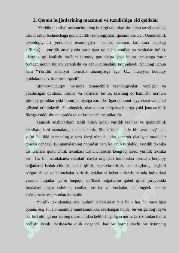 Yuridik texnikaning umumiy qoidalari 2 2