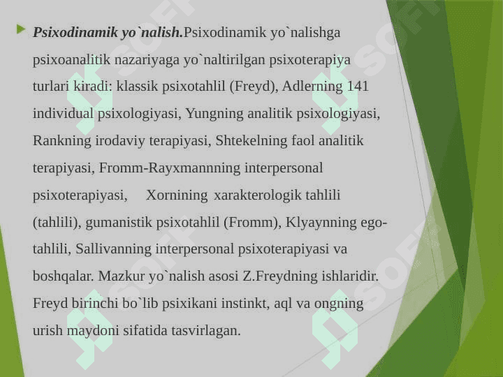 Psixokorreksiyaning asosiy yoʻnalishlari 2