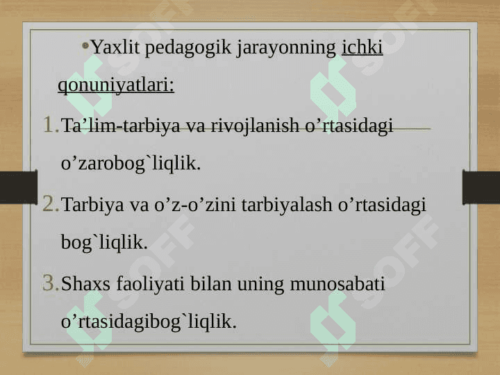 Yaxlit pedagogik jarayon 6