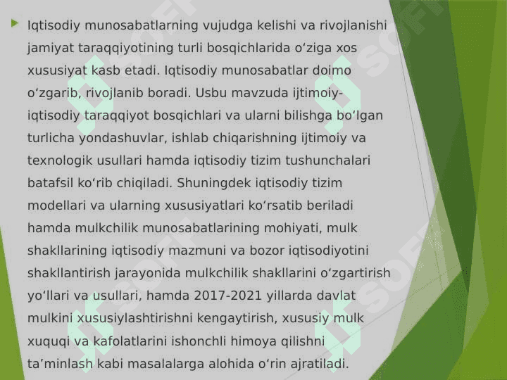Iqtisodiy tuzilmalar va mulkchilik 2