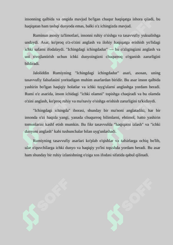 JALOLIDDIN RUMIYNING ,, ICHINGDAGI ICHINGDADUR" ASARI 4