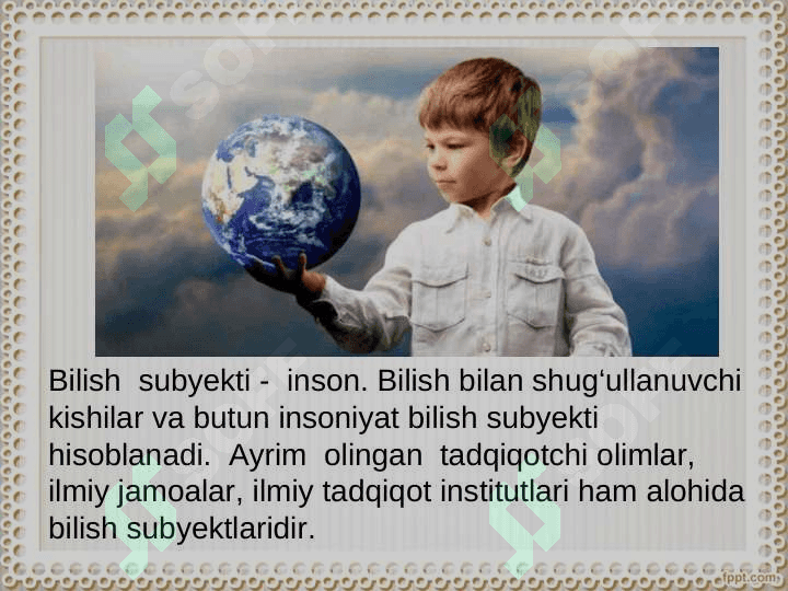 BILISH  FALSAFASI 6