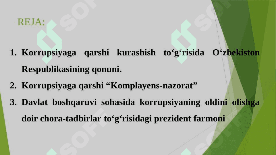 O‘ZBEKISTONNING KORRUPSIYAGA QARSHI KURASH SIYOSATI 2