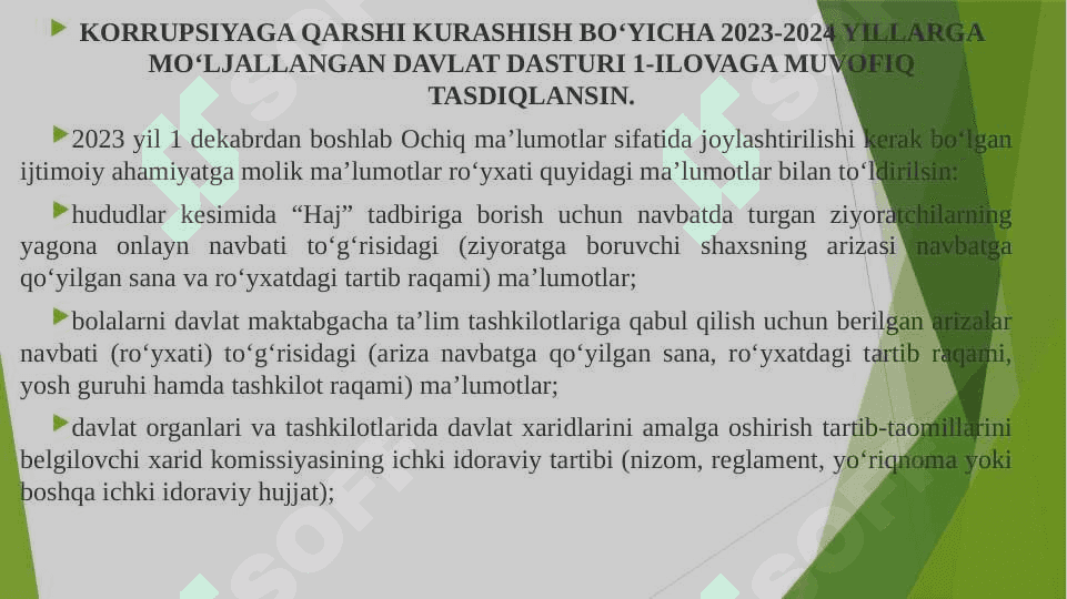 O‘ZBEKISTONNING KORRUPSIYAGA QARSHI KURASH SIYOSATI 7