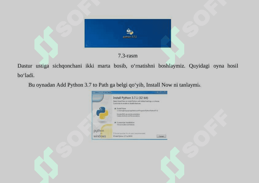 PYTHΟNGA KIRISH. PYTHΟN DASTURLASH TILI 7