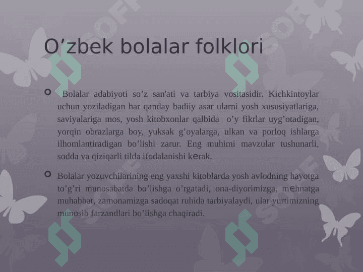 O’zbek bolalar folklori 2