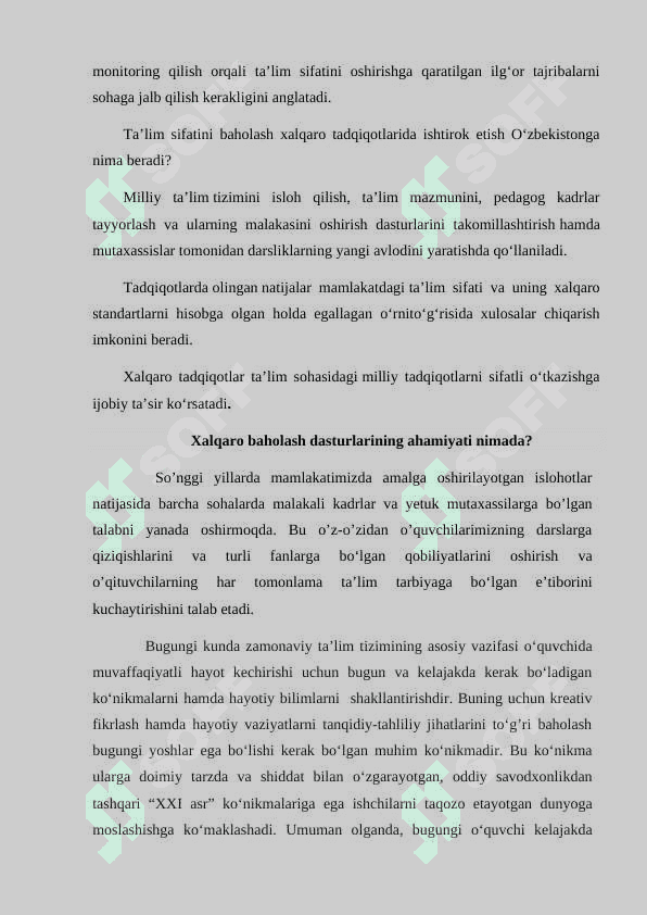 XALQARO BAHOLASH DASTURLARI. 4