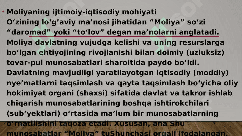 Moliya bozorining iqtisodiy mohiyati 3