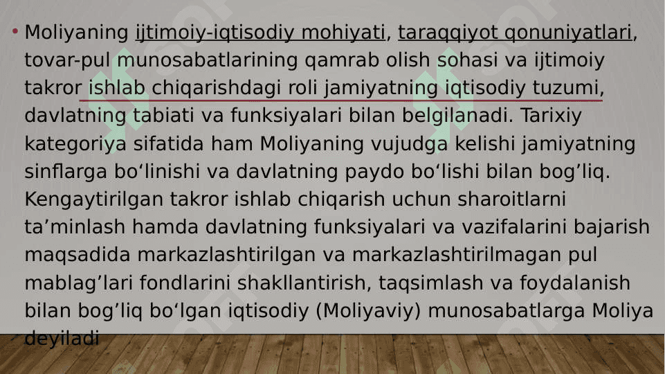 Moliya bozorining iqtisodiy mohiyati 4
