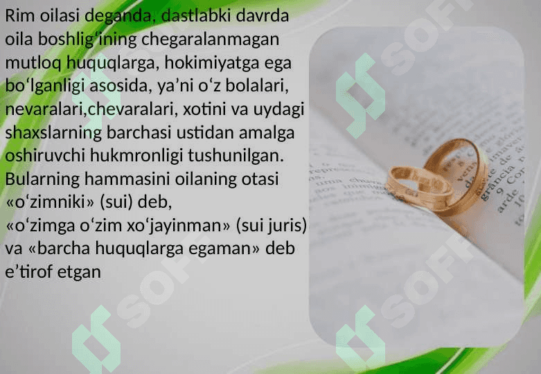Rim nikohiga umumiy tavsif 3
