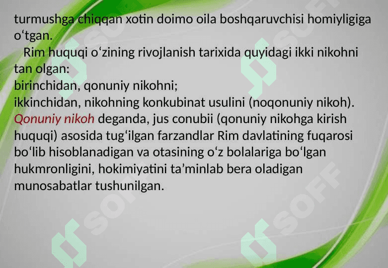 Rim nikohiga umumiy tavsif 7