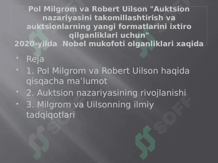 Pol Milgrom va Robert Uilson 2