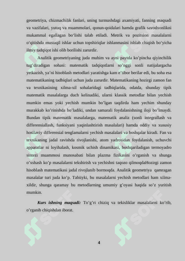 Tekisliklarning o'zaro vaziyati. 4