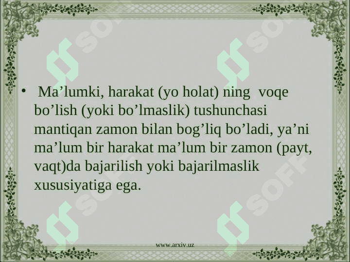 Fe’lning zamon kategoriyalari 2