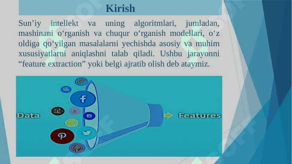 INFORMATIK BELGILARNI AJRATIB OLISHNING "FEATURE EXTRACTION" USULLARI 3