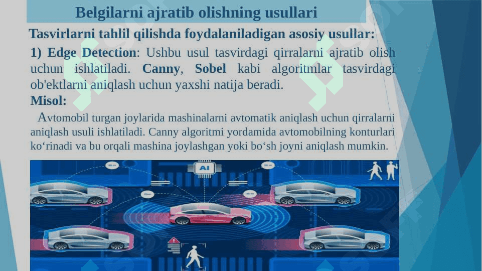 INFORMATIK BELGILARNI AJRATIB OLISHNING "FEATURE EXTRACTION" USULLARI 5