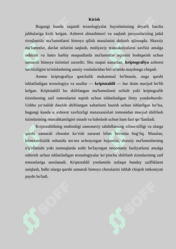Kriptotahlil asosiy tushunchasi 2