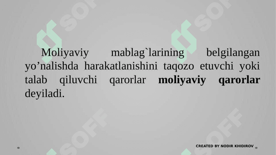 Moliyaviy qarorlar 2
