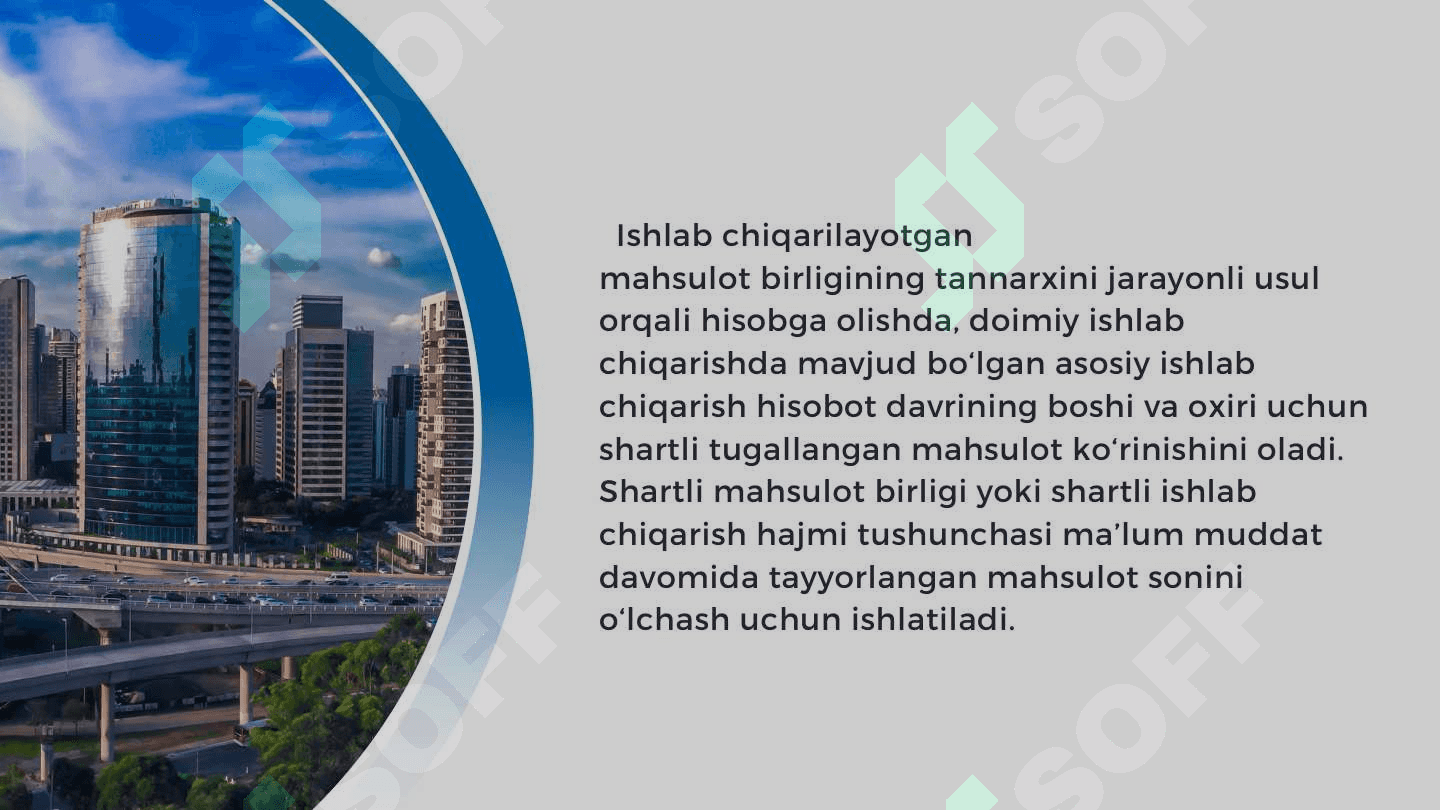 Jarayonli kalkulatsiya qilish usuli 7