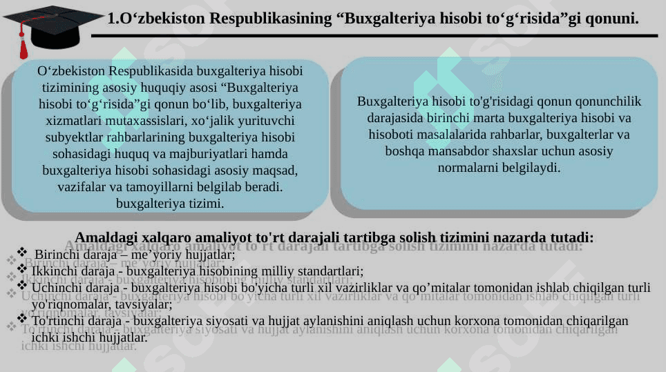 BUXGALTERIYA HISOBINI NORMATIV-HUQUQIY TARTIBGA SOLISH TIZIMI 3