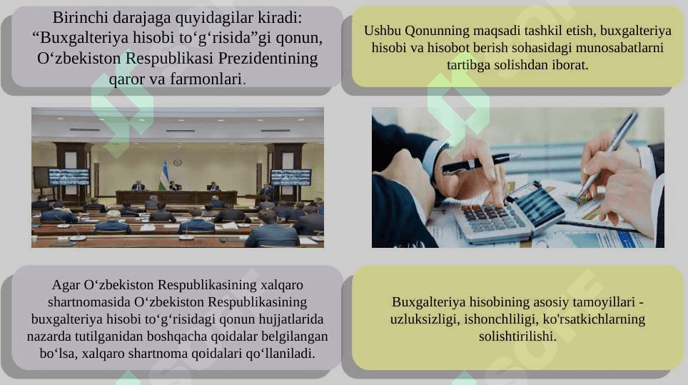 BUXGALTERIYA HISOBINI NORMATIV-HUQUQIY TARTIBGA SOLISH TIZIMI 4