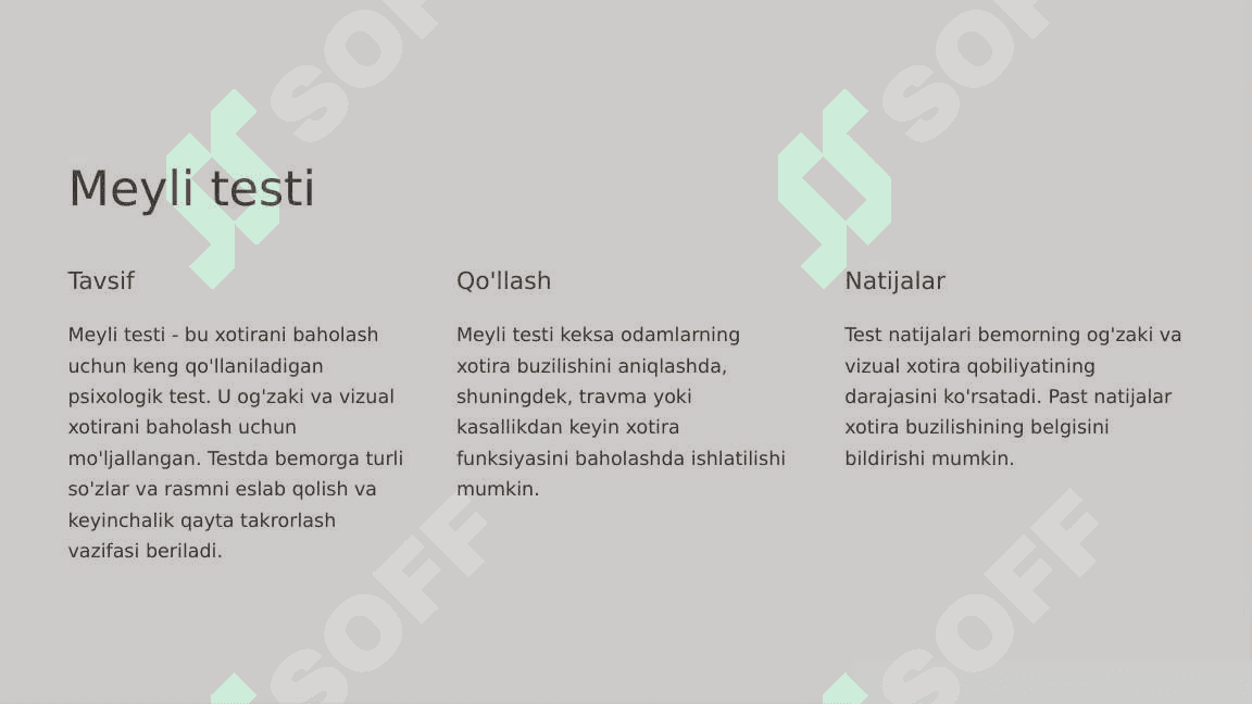 Xotirani diagnostika qilish metodlari 4