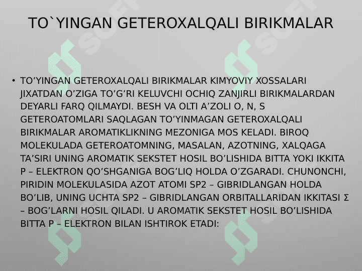 Geterosiklik birikmalar 6