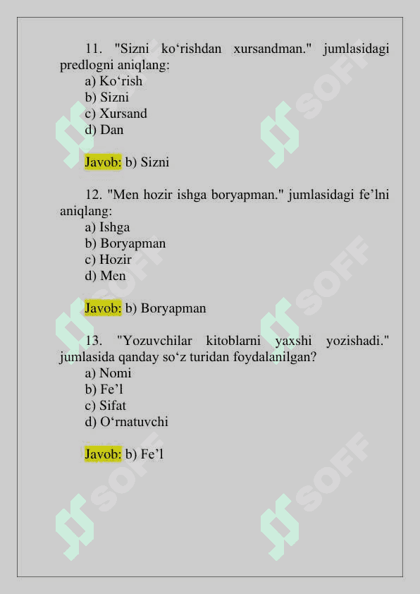 Ona tili test 4