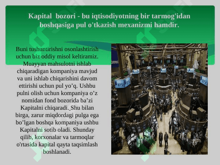 Kapital qo’yilmalar va kapital bozori 4