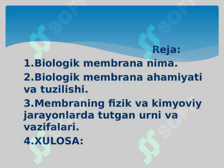 Biologik   membranalardagi  fizik  jarayonlar. 2
